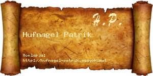 Hufnagel Patrik névjegykártya