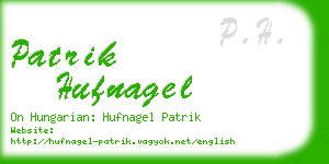 patrik hufnagel business card